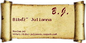 Bibó Julianna névjegykártya