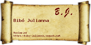 Bibó Julianna névjegykártya
